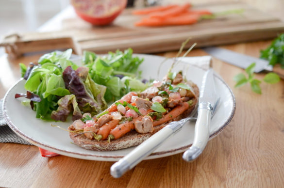 Tartines Aux Carottes R Ties Foie De Morue Et Grenade Les P Pites De