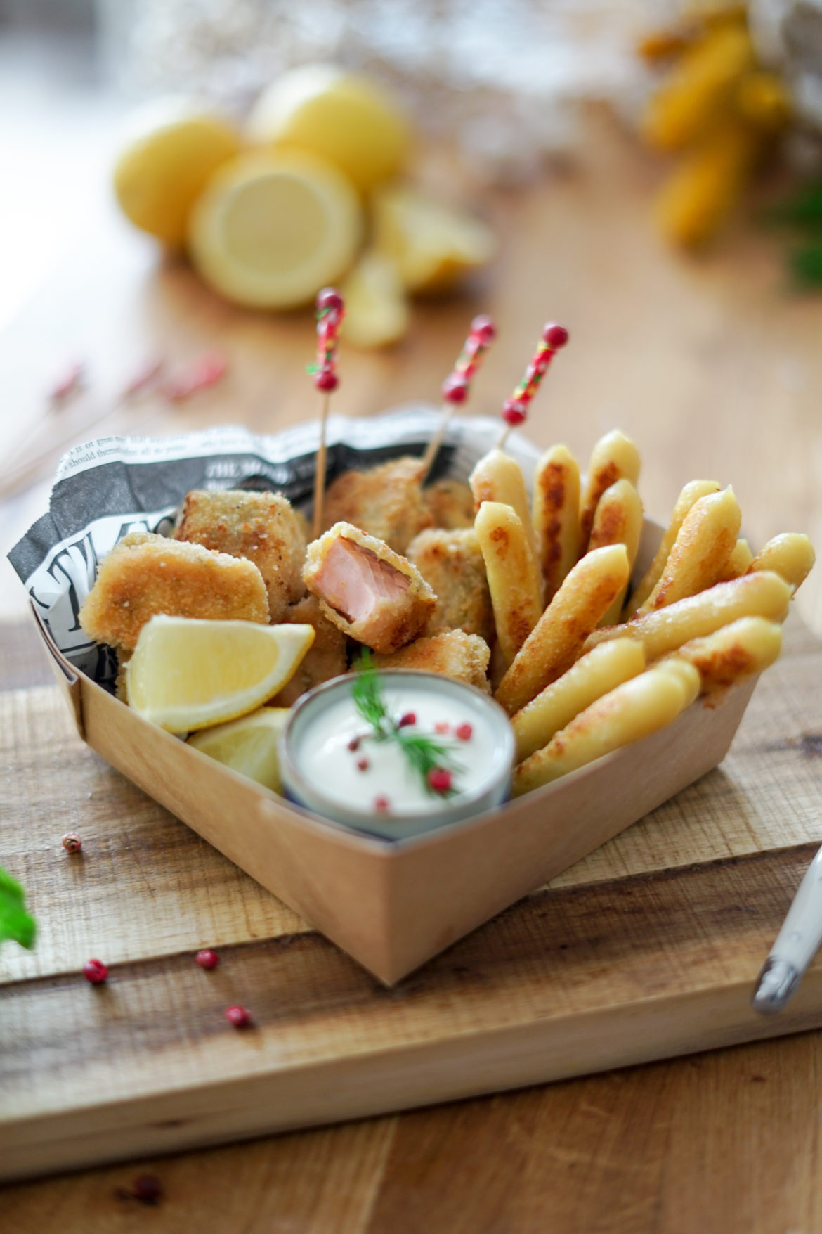 Nuggets de saumon Fish Chips à ma façon Les Pépites de Noisette