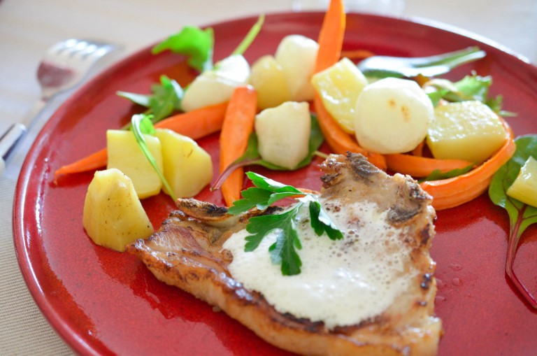 Cotes De Veau Aux Petits Legumes Emulsion A La Citronnelle Les