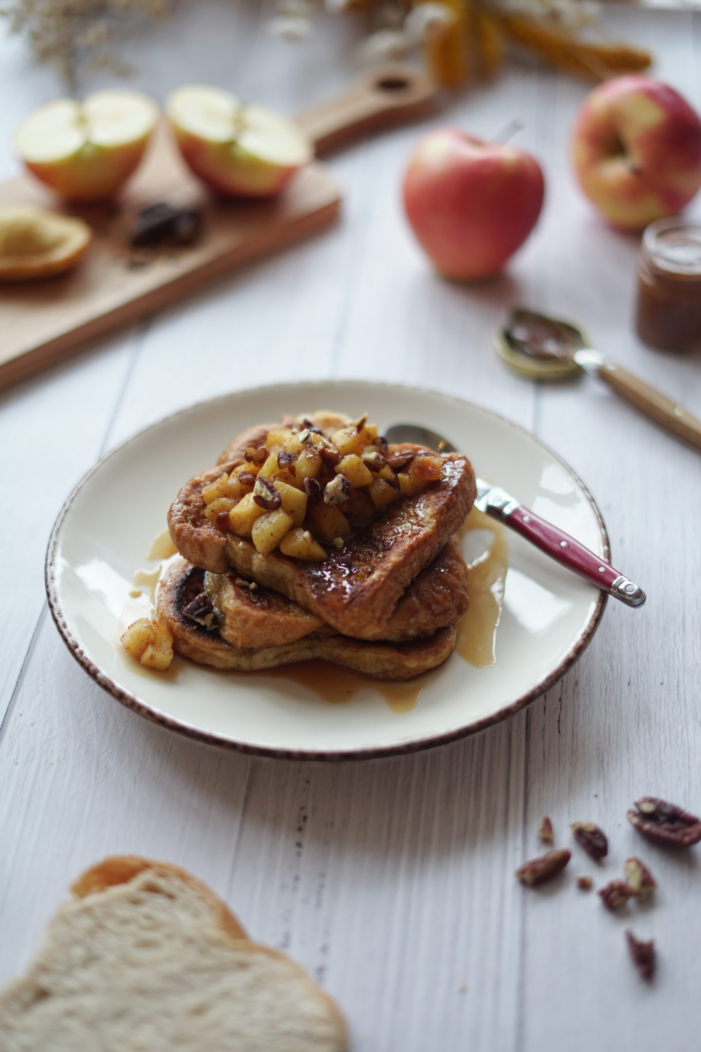 Pain Perdu Aux Pommes Et Caramel Au Beurre Salé - Les Pépites De Noisette